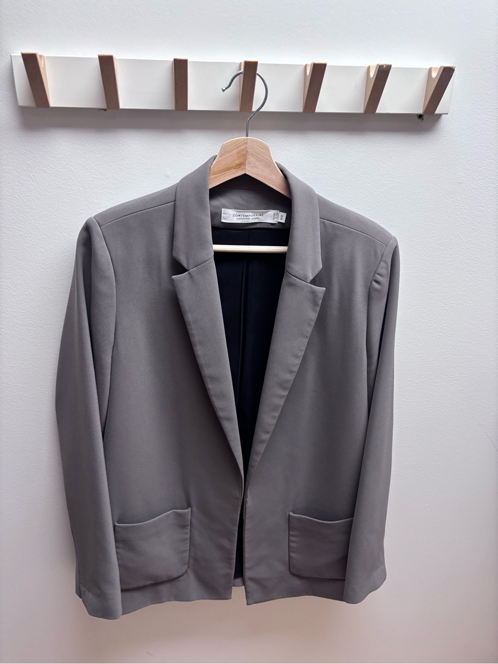 Maison Simons Contemporary Gray Blazer
